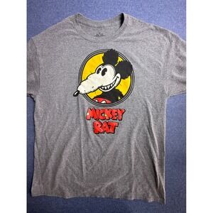 Altru Mickey Rat Graphic T-Shirt Mens Large Gray Heather Short Sleeve Crewneck